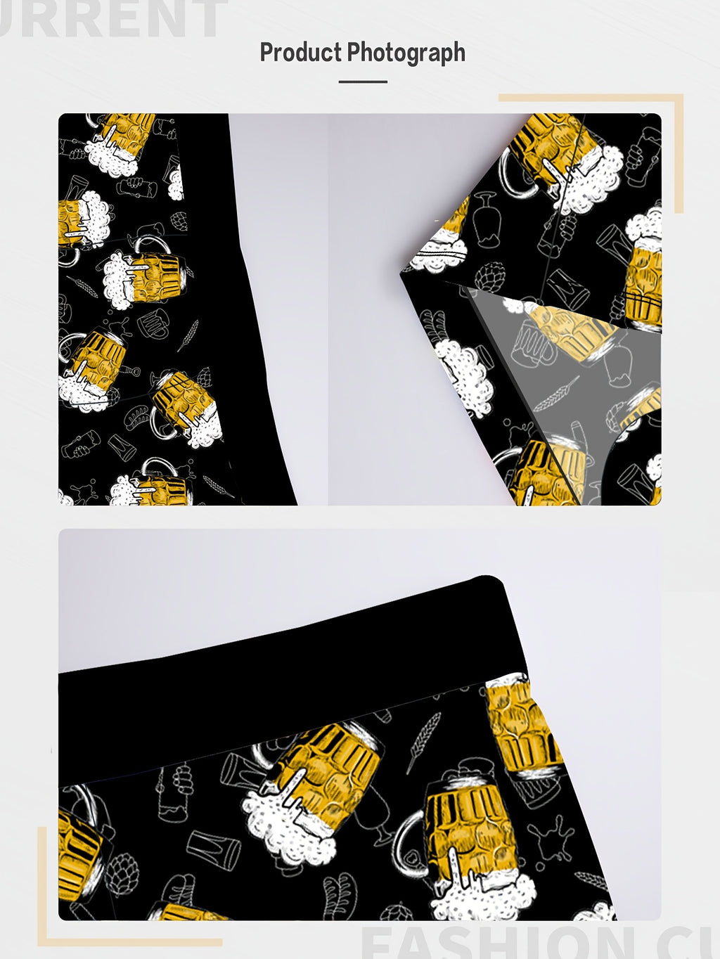 Caleçon Boxer Homme Original, Tissu Polyester et Élasthanne, Imprimé Ludique, Ceinture Confortable, Maille Anti-Remontée - Coupe Medium