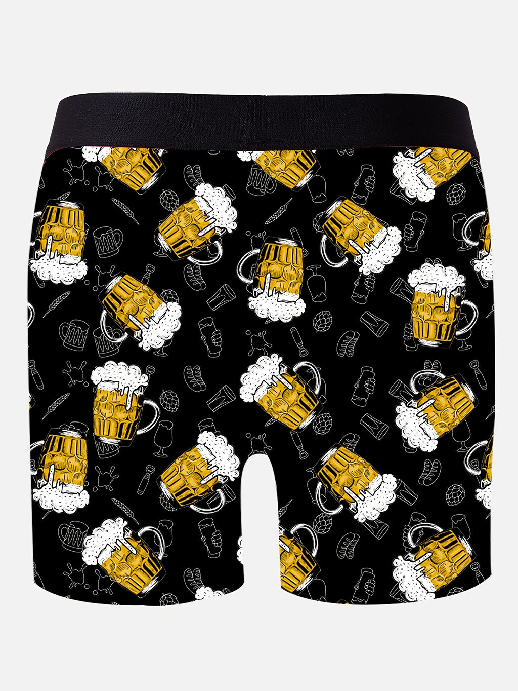 Caleçon Boxer Homme Original, Tissu Polyester et Élasthanne, Imprimé Ludique, Ceinture Confortable, Maille Anti-Remontée - Coupe Medium