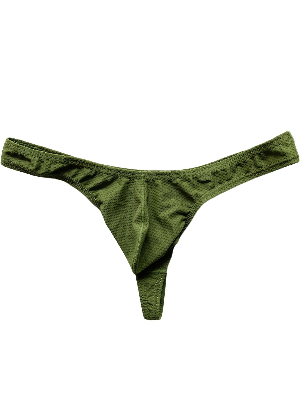 2 culottes hipster unies pour hommes avec pochette, design sexy taille basse, tissu extensible confortable pour tenues décontractées - Vert et bleu