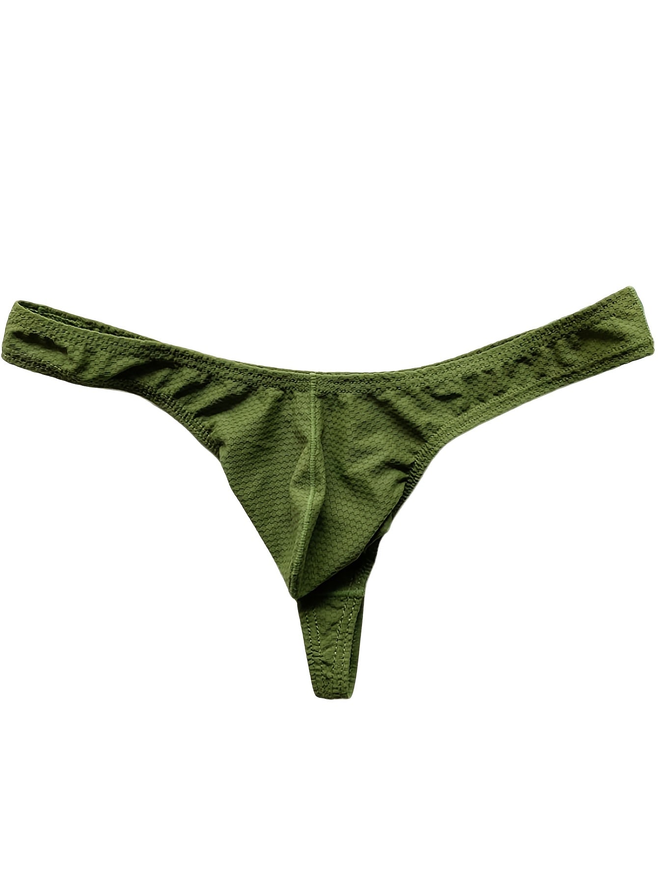 2 culottes hipster unies pour hommes avec pochette, design sexy taille basse, tissu extensible confortable pour tenues décontractées - Vert et bleu