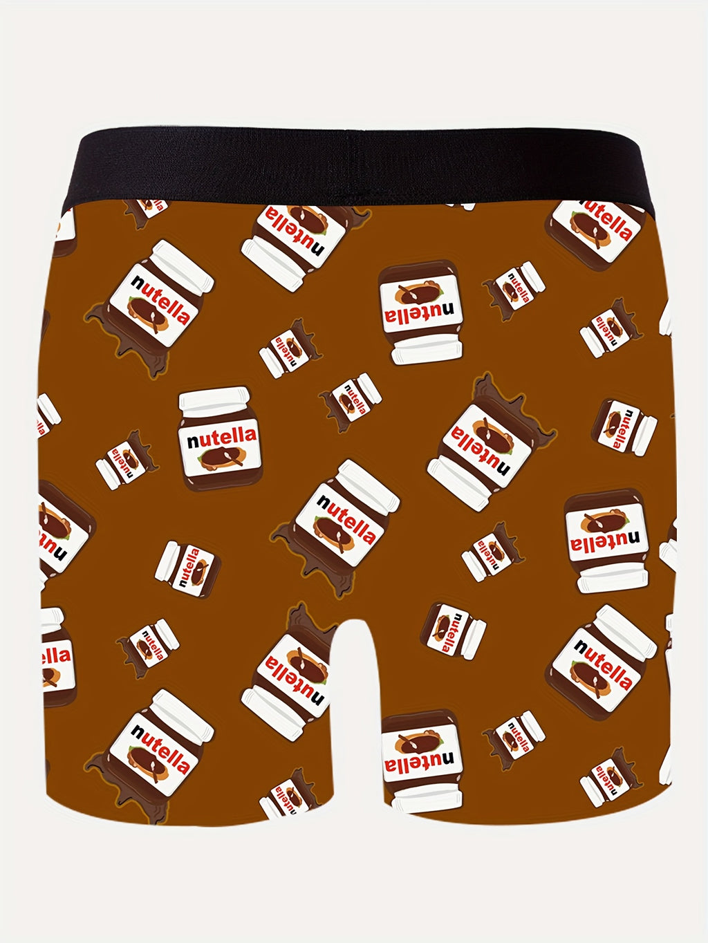 Shorts décontractés pour hommes - Tissu stretch en mélange polyester respirant et confortable, taille élastique, lavable en machine, motif imprimé marron et blanc, pour un style décontracté
