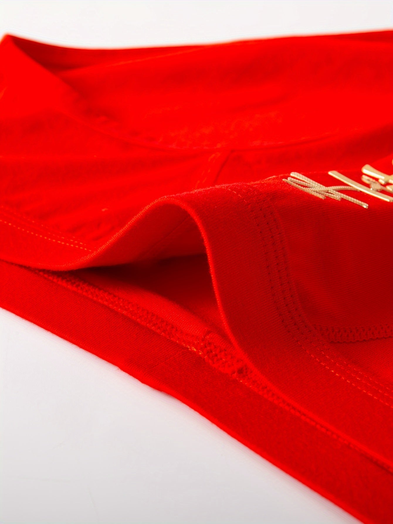 Pack de 4 Sous-vêtements Rouges à Nouveau Charme pour Hommes, Sous-vêtements Pures pour Hommes, Grandes Culottes Triangulaires pour l'Année du Tigre