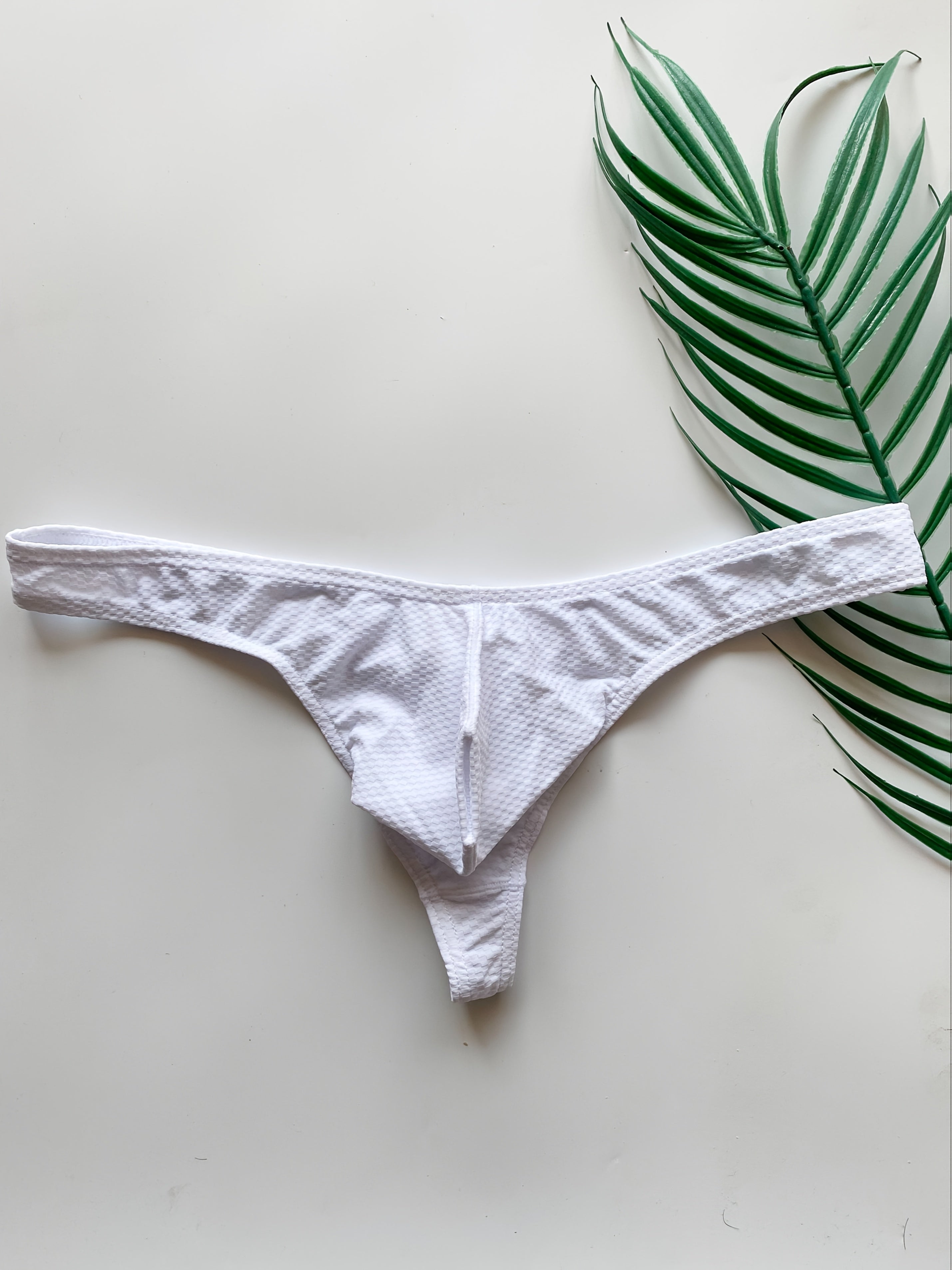 2 culottes hipster unies pour hommes avec pochette, design sexy taille basse, tissu extensible confortable pour tenues décontractées - Vert et bleu