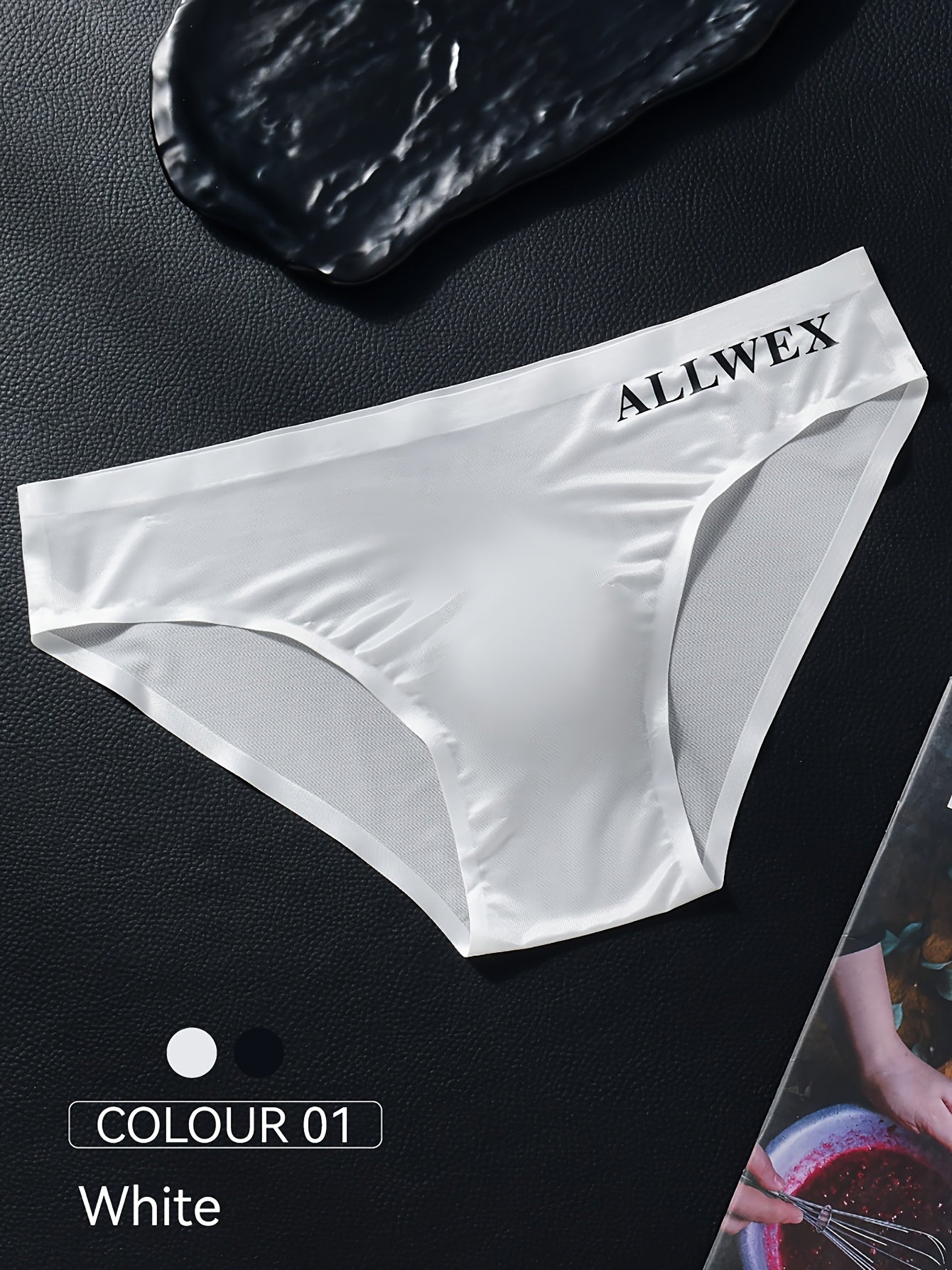 3pcs Sous-vêtements pour Hommes, Boxers en Tissu Fibre Glacée Sans Couture, Tricot Haute Élasticité, Couleur Unie, Confortable Respirant Tenue de Gym Athlétique Décontractée, Taille Basse, Forme Brillante 3D