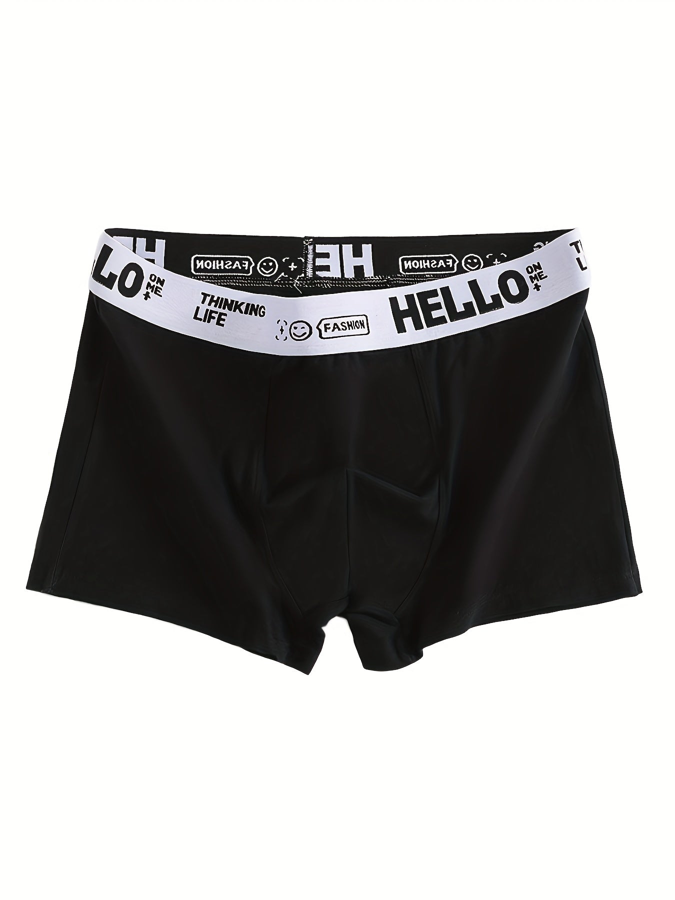 4 pièces de boxers en coton doux pour hommes - Sous-vêtements respirants et extensibles avec impression \