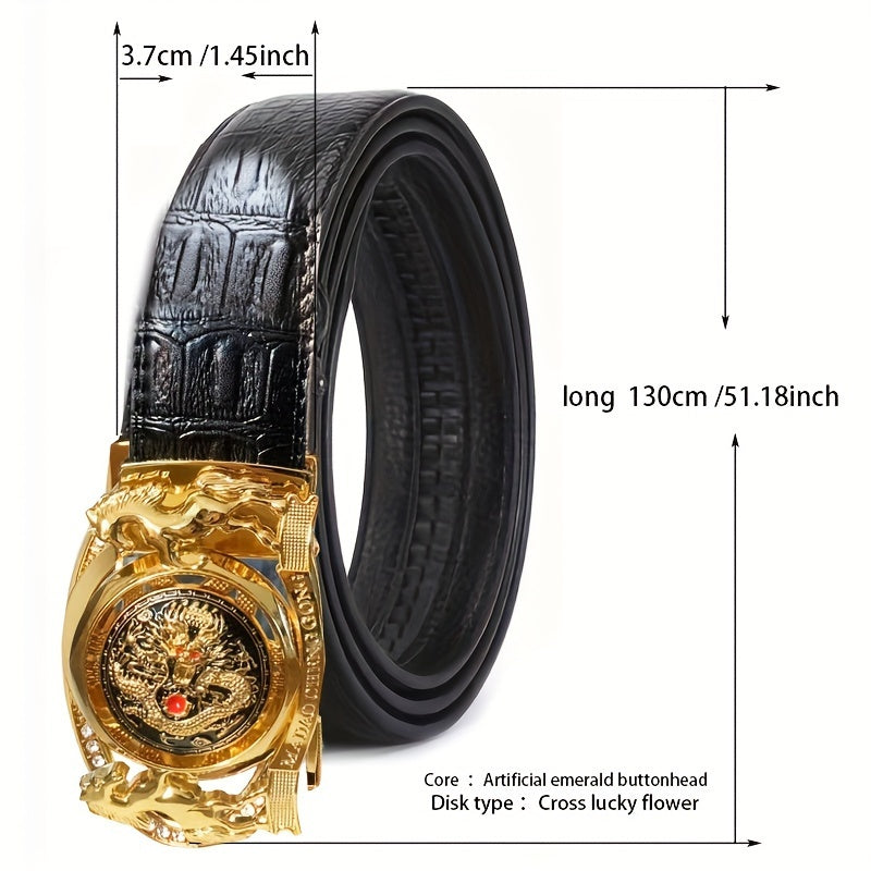 Ceinture En Cuir Véritable de Vachette, Ceinture À Boucle Automatique En Alliage Pour Hommes, Coffret Cadeau