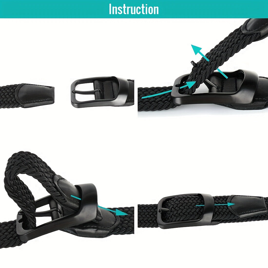 Ceintures Tressées Élastiques Élégantes Pour Hommes