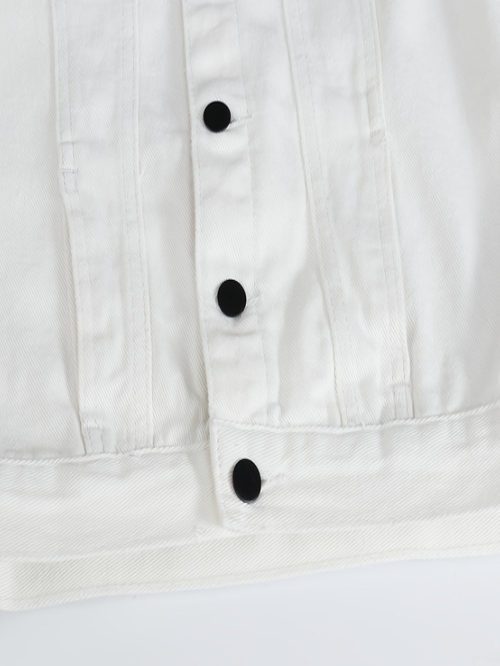 Veste décontractée en denim pour homme - Style moto, couleur unie, boutonnage, tissu non extensible, idéale pour le printemps\u002Fl'automne