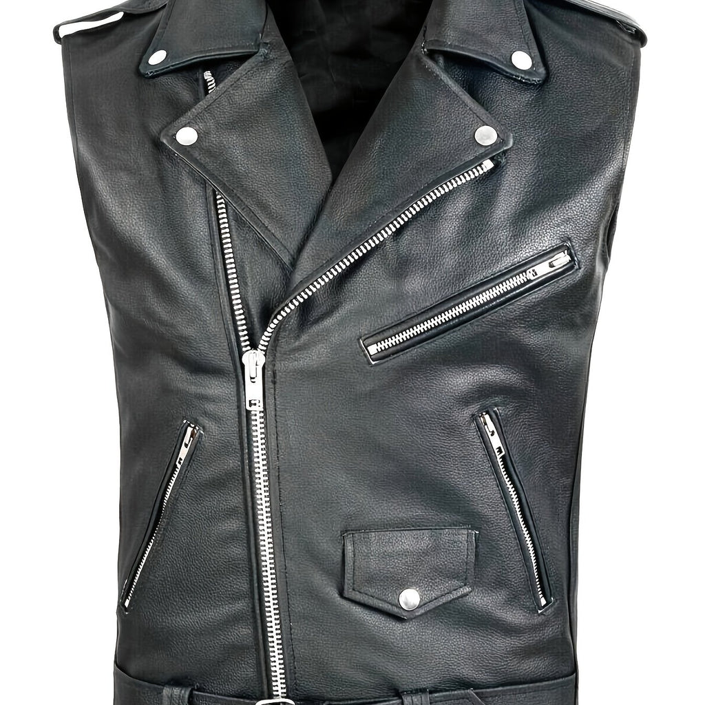 Gilet élégant pour homme - Sans manches, zippé, design multi-poches pour les vêtements de rue d'extérieur, confortable et décontracté, gilet décontracté pour les vêtements de rue | Gilet élégant | Jacke zippée