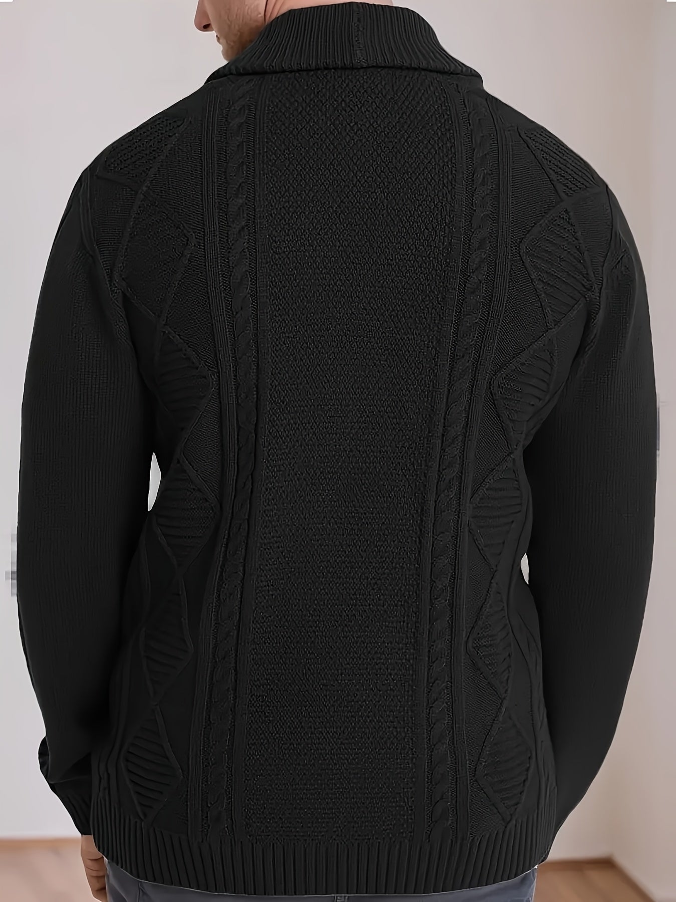 Gilet Tricoté à Col en V pour Homme - Pull Sans Manches Toutes Saisons, Polyvalent pour Tenue Décontractée, Bureau et Mariage - Lavable en Machine, Coupe Régulière, Élasticité Moyenne, Noir