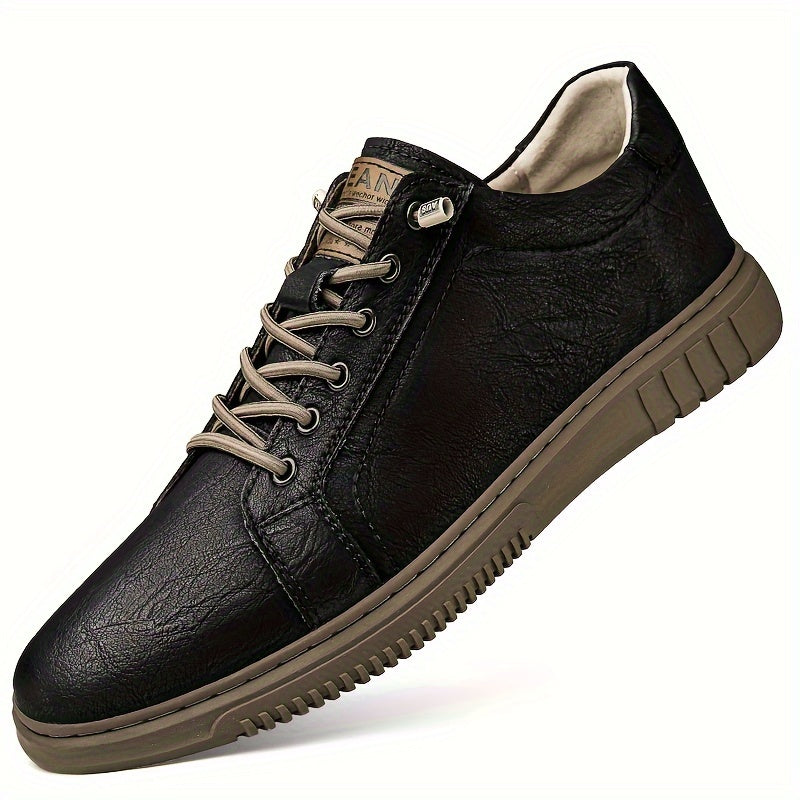Men's Trendy Large Size New Soft Sole Board Shoes Breathable Versatile Casual Genuine Leather Shoes