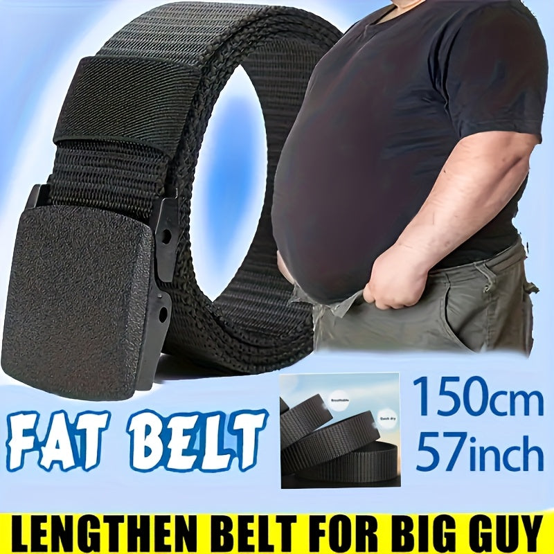 Ceinture pour homme de longueur étendue, sans repassage, sans aimant, taille large, 59,06 pouces