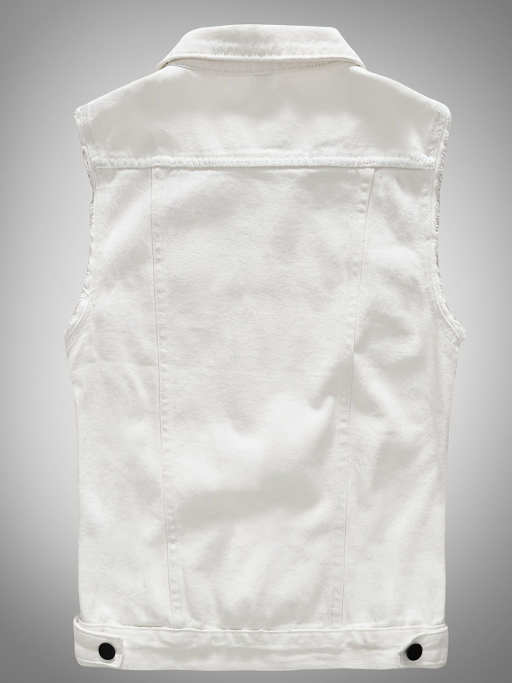 Veste décontractée en denim pour homme - Style moto, couleur unie, boutonnage, tissu non extensible, idéale pour le printemps\u002Fl'automne