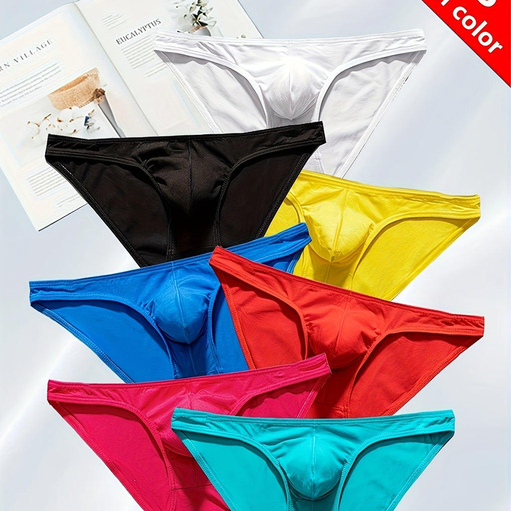 5-Pack de Boxers pour Hommes, Coupe Ajustée Confortable, Sous-Vêtements Sexy en Coton avec Élasticité Moyenne, Couleur Unie, Tissu Tricoté, 95% Coton 5% Spandex, Caleçons Respirants pour Hommes