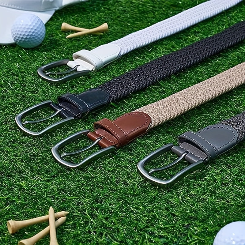 Ceinture pour homme, ceinture élastique, ceinture décontractée tissée 1 3\u002F8', pour homme, femme, junior, couleur\u002Ftaille complète avec coffret cadeau.