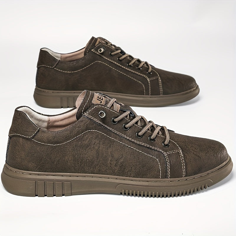 Men's Trendy Large Size New Soft Sole Board Shoes Breathable Versatile Casual Genuine Leather Shoes