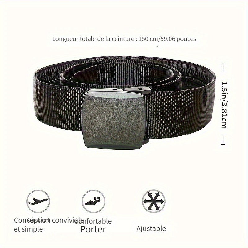 Ceinture Extra-Longue pour Hommes, Grande Taille - Sans Fer ni Aimant - 150 cm
