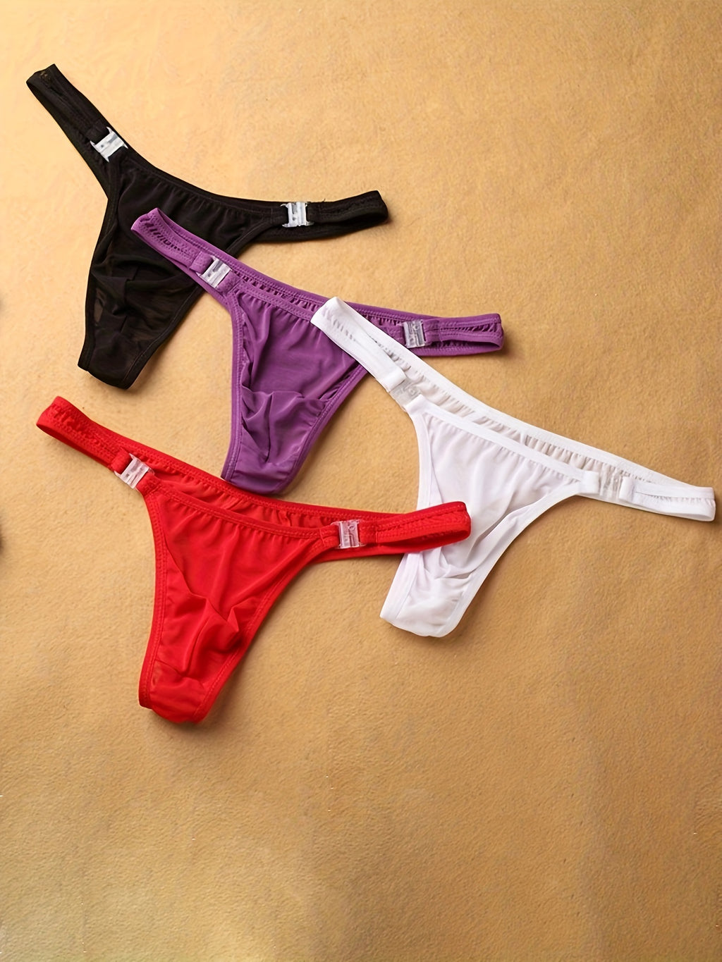 Lot de 3 caleçons sexy pour hommes, à la mode et confortables, respirants et extensibles, sous-vêtements décontractés