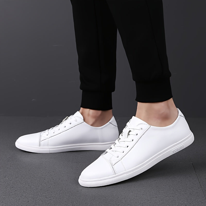 Men's Black and White Genuine Leather Comfortable Breathable Business Casual Flats, 11 Festive Occasions Suitable Product