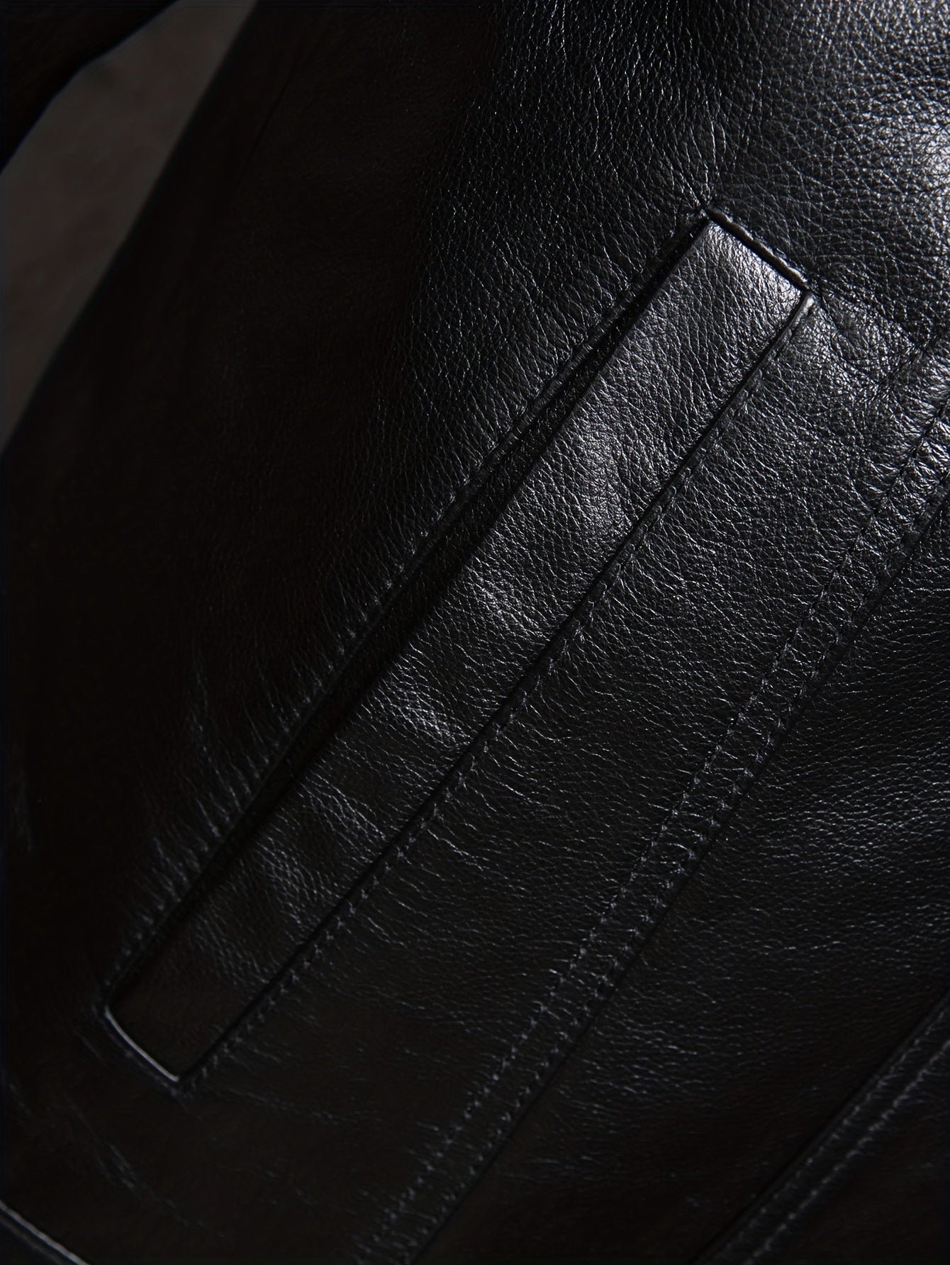 Men's Slim-Fit Jacket - Stylish Short Moto Coat with Pockets, Button-Up Front, Long Sleeves, and Glossy Finish for Casual or Streetwear, Motorcycle Jacket