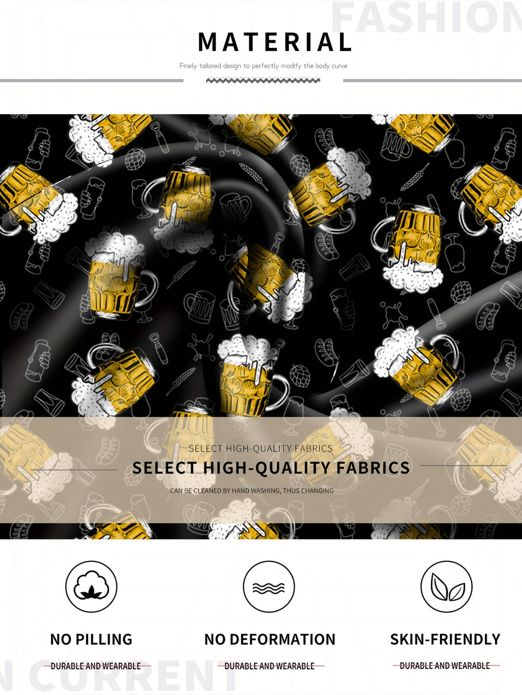 Caleçon Boxer Homme Original, Tissu Polyester et Élasthanne, Imprimé Ludique, Ceinture Confortable, Maille Anti-Remontée - Coupe Medium